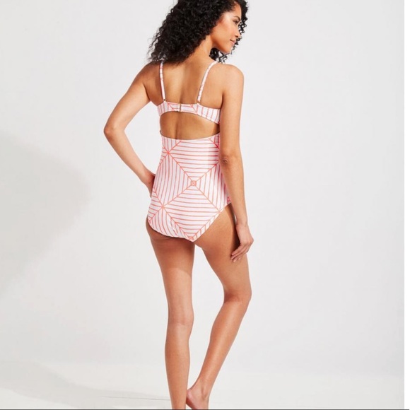 Vineyard Vines Canopy Geo One-Piece Geo Cara Cara - Picture 4 of 7